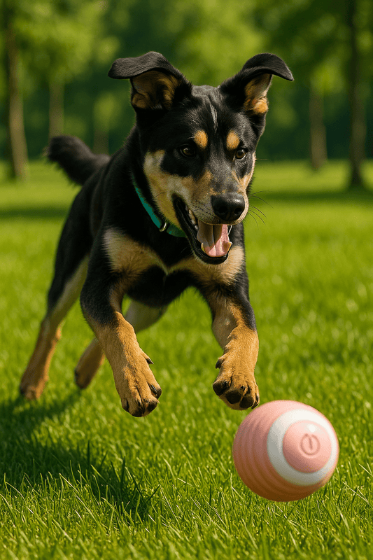 chien jouet pour chien balle rose