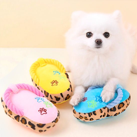 chien trois modèle de couleur jouet pour chien peluche pantoufle