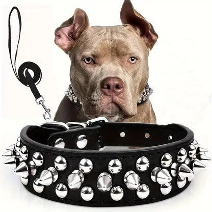 Collier et laisse Rock Chic pour chien – Style cuir élégant